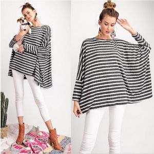 MUST GO, SALE ENDS 12/28 Oversized Stripe Blouse